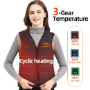 TENGOO HS-05 V-neck Slimming 5 Areas Smart Heating Vest 3 Gear Temperature USB Charging Winter Warmth Cold-proof Waistcoat for Men Women Elderly People