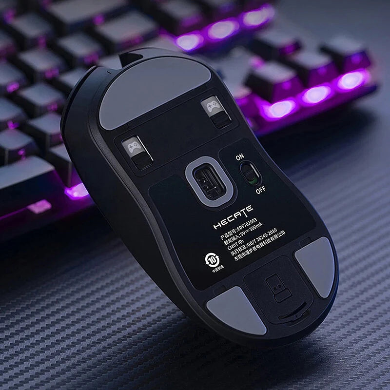 HECATEG3Mpro Gaming Mouse Tri-mode PAW3395 26000DPI Office Esports Double Microswitch Gamer Mice 63 Lightweight