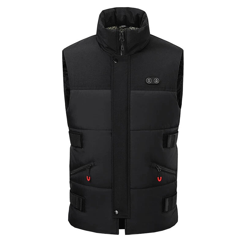 TENGOO HZV-04 4 Areas Heated Vest Men Women  Adjustable Size USB Electric Self Heating Vest Warming Waistcoat Heated Jacket Washable Thermal Winter Clothes