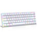 HXSJ V800 Tri-mode Wireless Mechanical Keyboard 68 Keys Hot-swappable RGB Backlight 2000mAh Rechargeable Type-C Gamer Keyboards