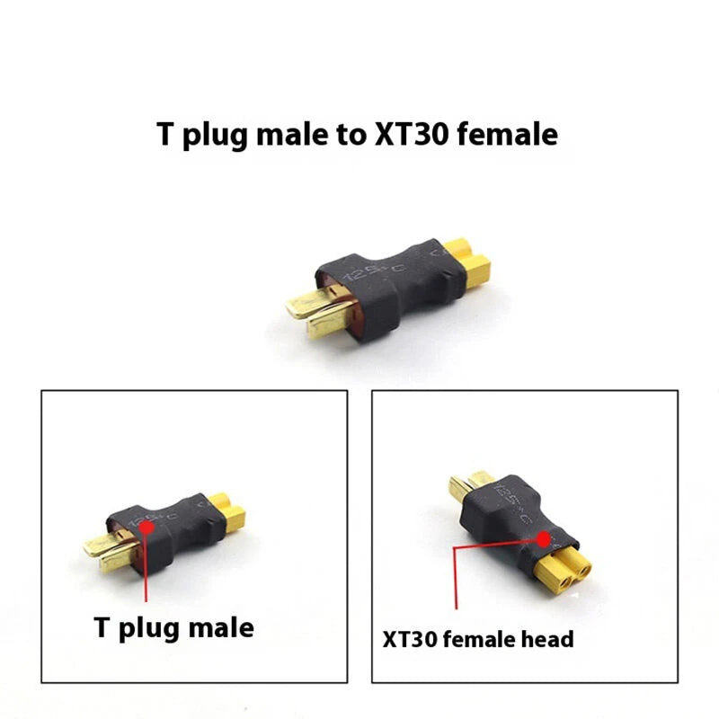 2pcs RC XT60 Male To Deans Plug Female T Connector Adapter for Remote Control Vehicles and Toys