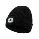 Unisex Beanie Fleece Lined LED Beanie with Light and USB Rechargeable Hands Free LED Headlamp Hat, Knitted Night Light Beanie Cap Flashlight Hat