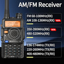 Baofeng M-5R 8W Ham Radio Long Range Dual Band Tri Power VHF UHF 1.25M Aviation AM FM Receiver Type-C Charging Walkie Talkie
