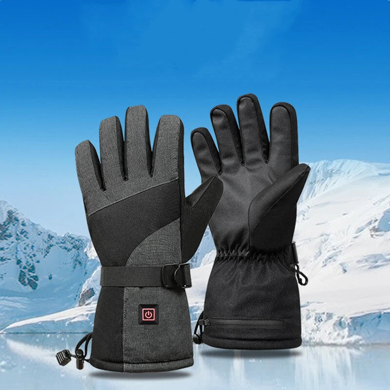 TENGOO 1 Pair Uniex Electric Heated Gloves Phone Tablet Touchable 7.4V DC Charging Waterproof Winter Keep Warm for Outdoor Sports