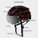XANES 58-61CM Bike Helmet with Magnetic Visor Men Women Lightweight Breathable Protective Helmet for MTB Cycling