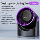 IPRee Mini Cooling Fan Silent Portable Bladeless Fan 100 Level Desktop Fan USB Rechargeable Digital Display High-Speed Circulating Fan