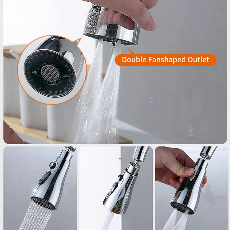 Kitchen Faucet Spray Head 3 Function Spray Head 360 Swivel Faucet Spray Head Kitchen Faucet Water Saving Sink Aerator Replacement Spray Head