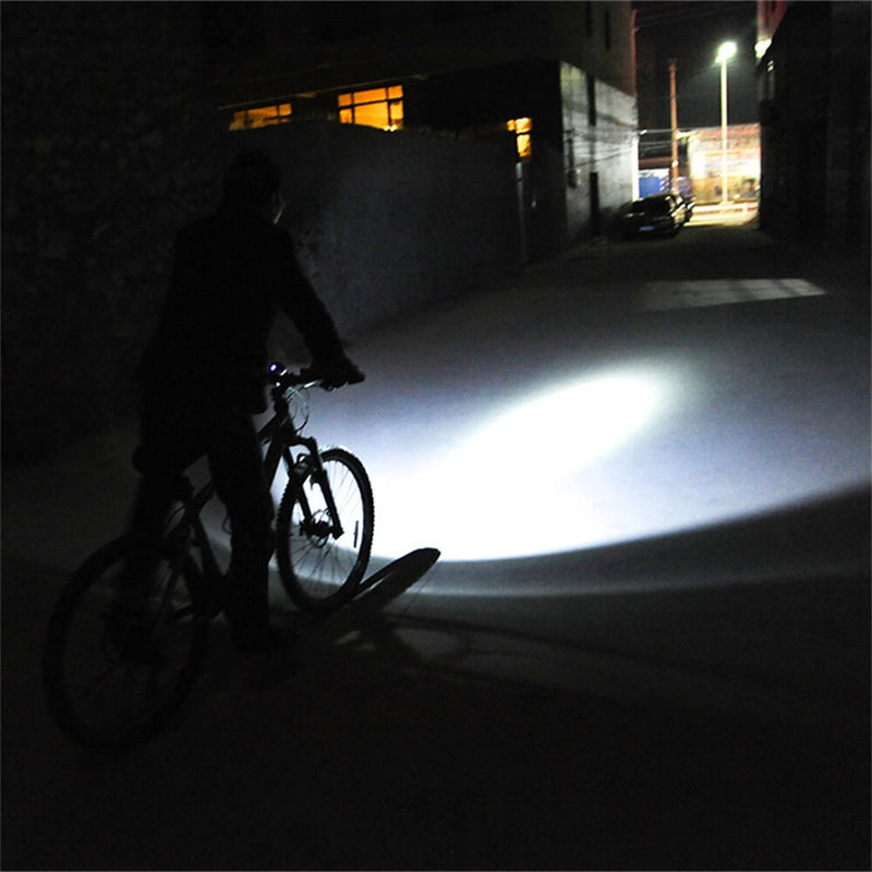 BIKIGHT LED High Brightness Long-range Bicycle Headlight IPX4 Waterproof USB Charging 3 Light Modes Bike Front Light for MTB Night Riding Safety