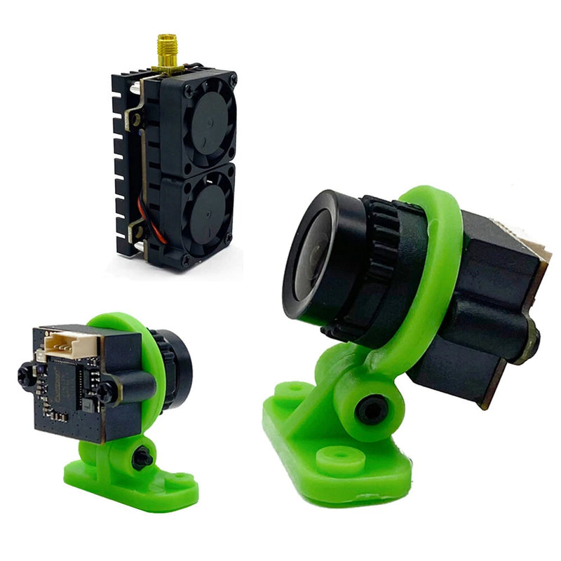 High Power 200mw 500mw 1W 5.5W Adjustable VTX FPV Transmitter with 1200TVL Analog FPV Camera 5.8G 48CH Dual Cooling Fans 7-36V FPV Transmitter Long Distance Wireless Image Transmission SmartAudio TBS Support for FPV Racing Drone RC Airplane Fixed Wings