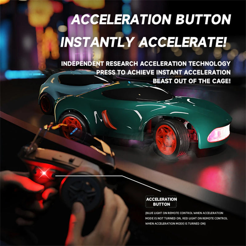 JJRC Q197 RTR 1/64 2.4G 4WD Drift RC Car Mini Race LED Light Radio Control High-Speed Motor Full Proportional On-Road Racing Vehicle Model Boys Gifts Desktop Micro Toys