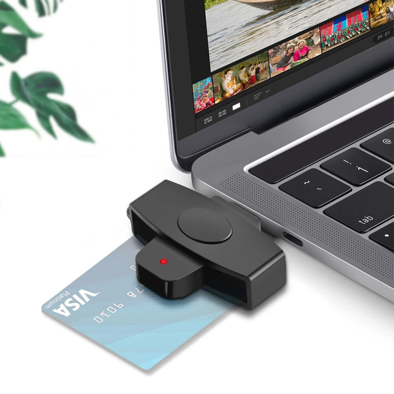 Multi-function Smart Card Reader Type-C CAC Card Government ID National ID Online Banking Digital Signature Compatible with Windows Android NFC Devices