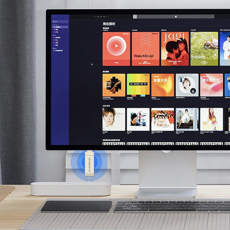 Microdrive TLO21 USB3.0 Flash Drive Type-C&iP Dual Interface 360 Rotation 64G/128G/256G High-speed Data Transmission for Laptop Phone Computer