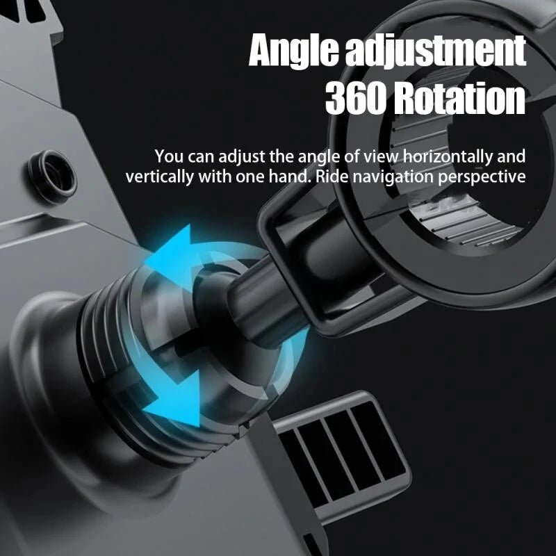 Bike Handlebar 360 Rotation 4 Jaw Contraction Mechanical Fast Locking 0.2kg Lightweight Bicycle Holder for Electric Bike Motor Phone