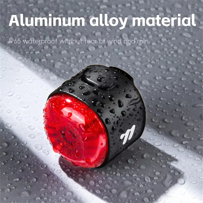 WEST BIKING 80LM Smart Dynamic Brake Sensing Bicycle Taillight 400mAh Battery Type-C Fast Charging IP65 Waterproof Vibration-sensing Bike Rear Light for MTB Night Cycling