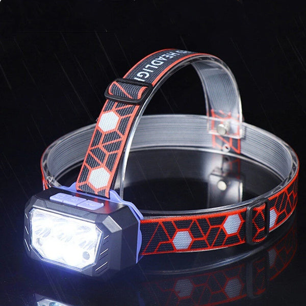 Motion Sensor Powerful LED Headlamp 5 Led Strong Light Rechageable Headlight Fishing Camping Outdoor Head Lamp Work Flashlight