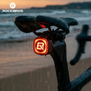 ROCKBROS Q2 MAX Bike Taillight 400mAh USB-C Rechargeable Waterproof Auto Brake Rear Light for Night Riding Safety