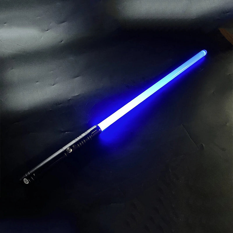 2-in-1 Metal Laser Sword with Hit Sound and Seven Color Lights Rechargeable Perfect for Cosplay and Role-play