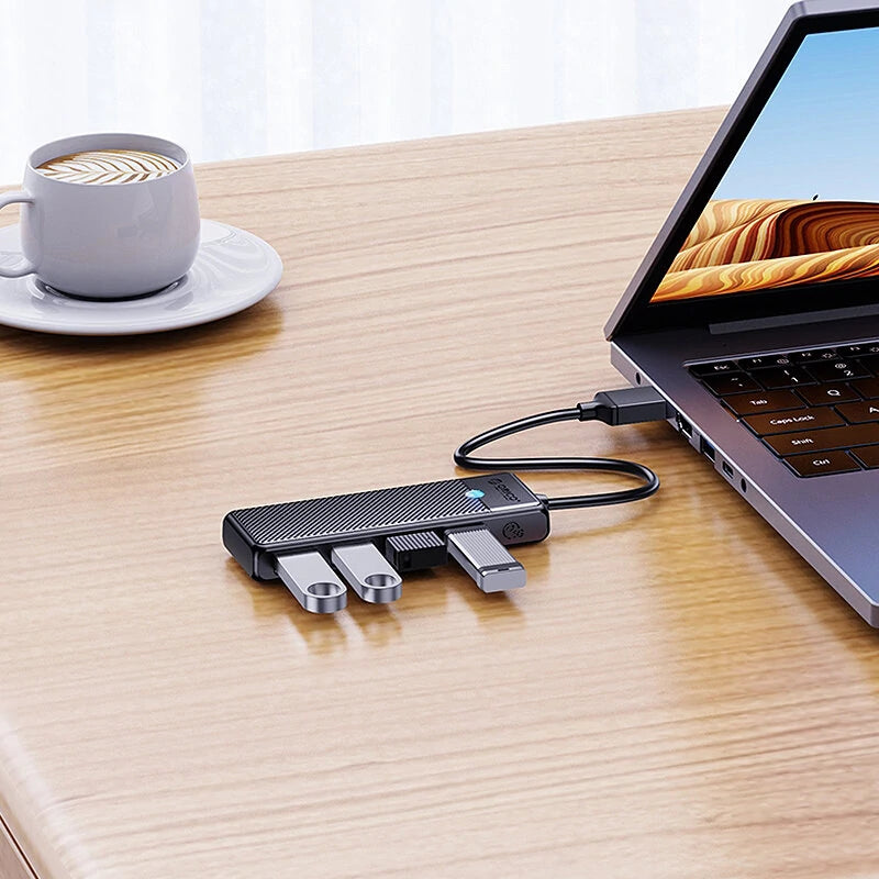 Orico 4-in-1 USB3.0 Hub Docking Station USB Adapter with USB3.0*4 for PC Laptop Computer Matebook Macbook Pro