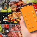 Wireless Smart BBQ Thermometer Bluetooth Probe with Phone App Display Baking Steaming Food Temperature Oven Temperature Kitchen Electric Thermometer Wireless Passive Oven Kitchen Electric High Temperature Probe