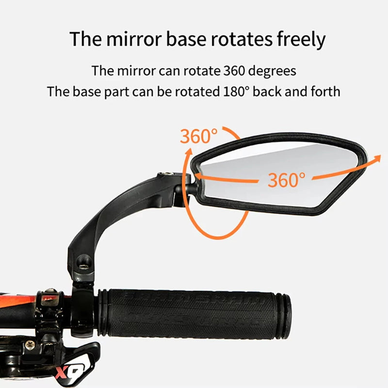 BENGGUO 1pcs MTB Reflection Mirror 360 Rotatable HD Rearview for 20-24mm Handlebar Diameter Bike Riding Accessories