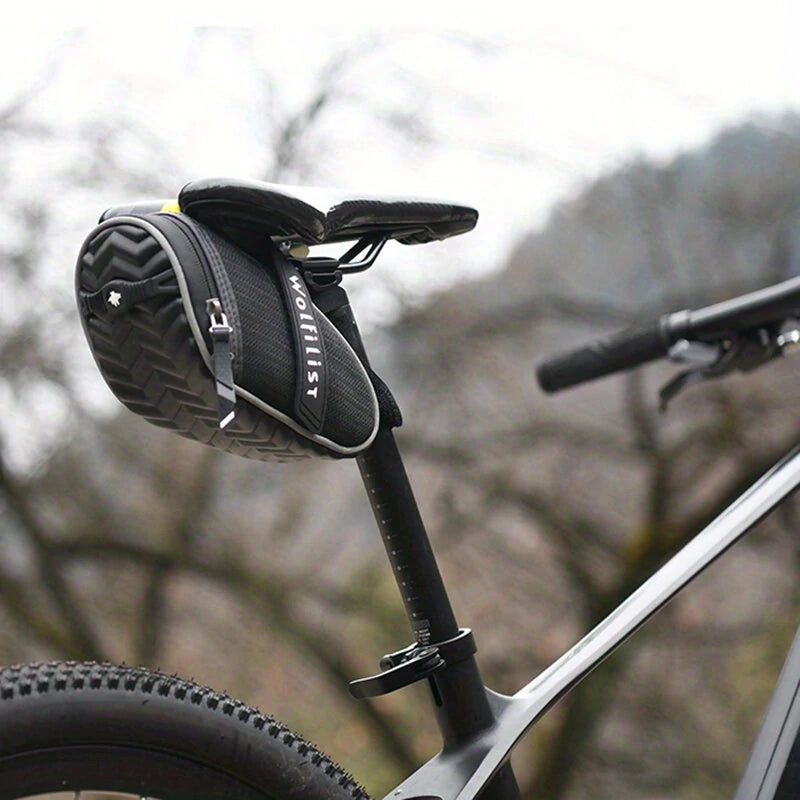 Wolfilist Bike Saddle Bag 0.5L Large Capacity Waterproof 0.2kg Lightweight Bicycle Seat Bag Package for Mountain Road Bike