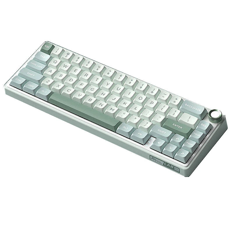 RK RKR65 Tri-mode Mechanical Gaming Keyboard with Knob Hot Swappable Gasket Structure 66 keys RGB Yanyu Switch 65% Layout Customized Keyboards