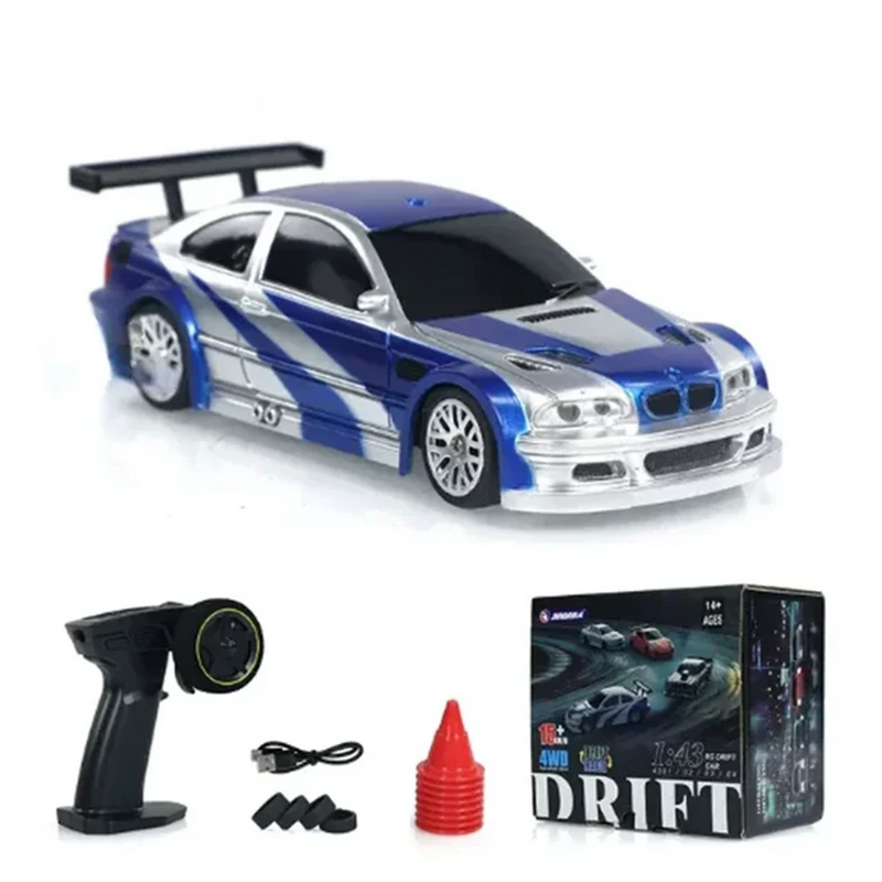 JIABAILE 4301/02/03/04 RTR 1/43 2.4G 4WD Drift RC Car Mini Race LED Light Optional Gyro Radio Control High-Speed Motor On-Road Racing Vehicle Model Boys Gifts Outdoor Toys