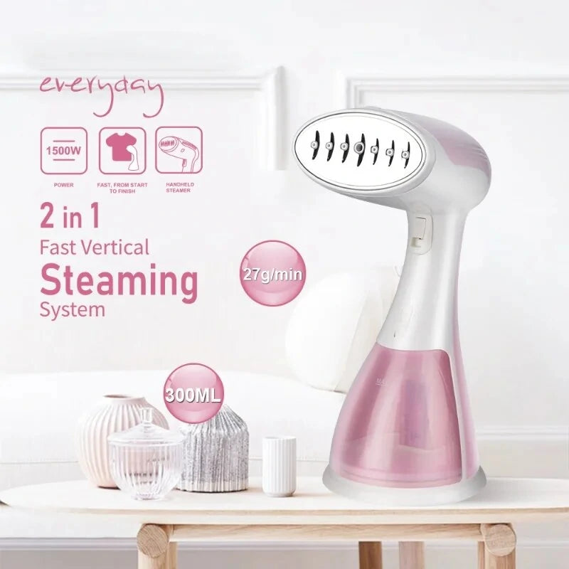 Garment Steamers Portable 1500W Electric Handheld Garment Steamers Household Cleaner Steam Iron Travelling Clothes Steamer