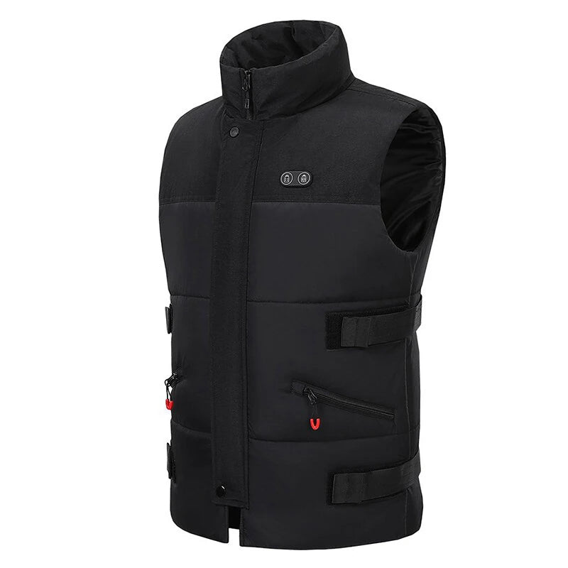 TENGOO HZV-04 4 Areas Heated Vest Men Women  Adjustable Size USB Electric Self Heating Vest Warming Waistcoat Heated Jacket Washable Thermal Winter Clothes