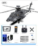 YXZNRC F11-S 1:32 AH-64 Apache Scale 2.4G 6CH GPS Altitude Hold Optical Flow Positioning 5.8G FPV Camera Dual Brushless Motor Flybarless RC Helicopter RTF