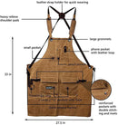 Woodworking Gardening Apron for Men with Multiple Tool Pockets Canvas Work Apron for Woodworkers Gardener Carpenters Blacksmiths