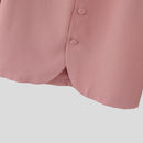 INCERUN Mens Solid Color Long Sleeve Two-Piece Outfit Collarless Blazer & Suit Pants Men's Fashion Set