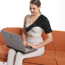 IPRee Portable Shoulder Support Heat Pad Adjustable 3-Level Settings Heating Electric Shoulder Wrap Heating Shoulder Support Belt for Men Women