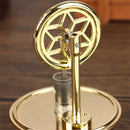 K311 Golden Mini Low Temperature Stirling Engine Model Aluminum Alloy Difference Steam Power Piston Physics Experiment Science Discovery Production Invention Desktop Decorations Collection Toys
