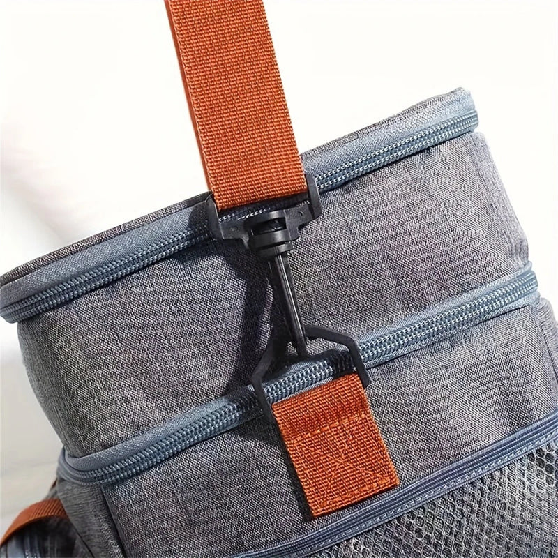 IPRee Portable Double Layer Lunch Bags Food Box Camping Oxford Backpacks Icebox Large Capacity Picnic BBQ Outdoor Bag