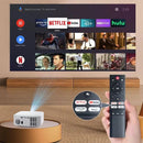 Salange P92MAX Smart Projector Android 13 Netflix Officially Licensed 12000 Lumens 1080P Native Auto Focus Keystone WiFi 6 Bluetooth 5.2 4K Supported Smart Home Cinema