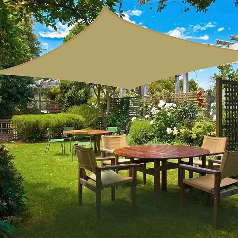 Outdoor Shade Canopy Waterproof Rain Shelter Sunshade Curtain Corner Shade Sail UV Resistance Sun Protection Camping Tent
