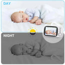 ABM600 3.5 inch Wireless Video Baby Monitor Night Vision Temperature Monitoring Two Way Audio Talk Night Vision Baby Nanny Security Camera