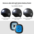 XANES Knitted Bike Warm Hat Removeable LED Light 3 Modes Brightness 200mAh Battery USB Chargeable Portable Flashlight for Cycling Fishing Hiking Camping Running