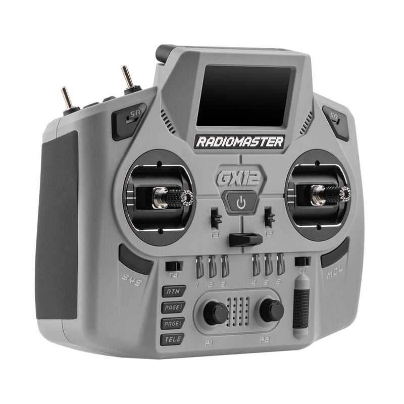 Radiomaster GX12 Crush Radio Controller Dual-Band Dual 1W Gemini Xrossband ExpressLRS OLED Display Screen GX01 3D Digital CNC Hall Gimbal for FPV Racing Drones