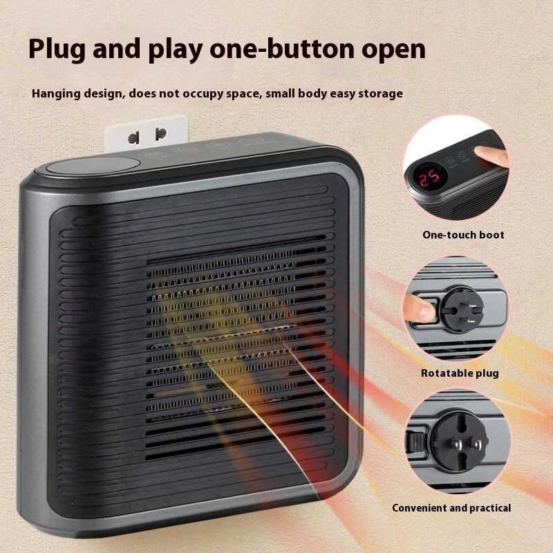 800W Multi-functional Mini Heater Wall Mounted Heater Touch Timing Hot Air Heater 220V Hot Air Fan PTC Ceramic Heating
