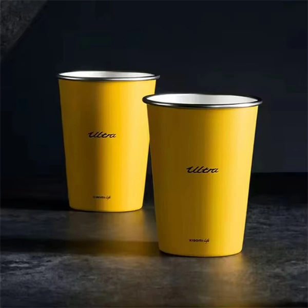 Xiaomi 2PCS 350ml Stainless Steel Tumbler Mini Portable Whiskey Cups Office and Gym Mugs Eco-Friendly Water Bottle for Home Office Outdoor Camping