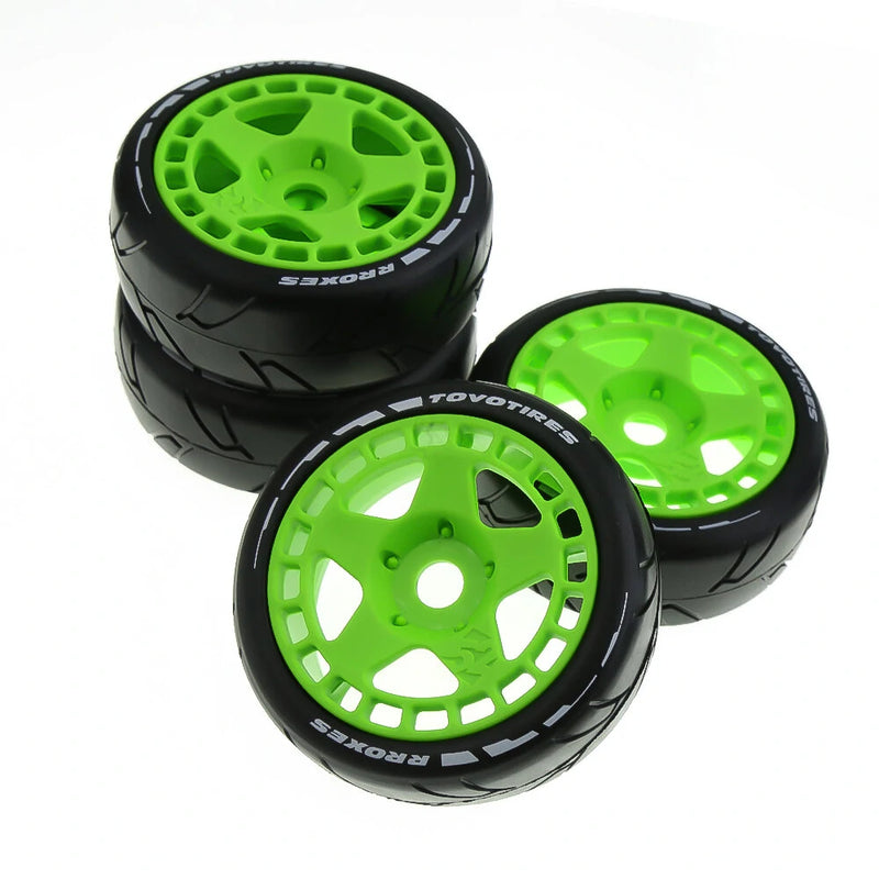 4PCS Rally On-Road Tires Wheels 17mm Hex for ARRMA ZD Racing HSP HNR X3GT 1/7 1/8 RC Car Vehicles Model Parts