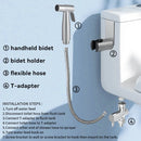 BVSOIVIA Handheld Toilet Bidet Sprayer Set Kit Stainless Steel Hand Bidet faucet Bathroom Hand Sprayer Shower Head