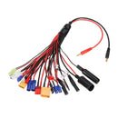20 in 1 Multifunction Charger Cable 4mm Banana Pklug to XT60 XT90 EC3 EC5 Tamiya  for B6 B6AC PL6 PL8 Charger