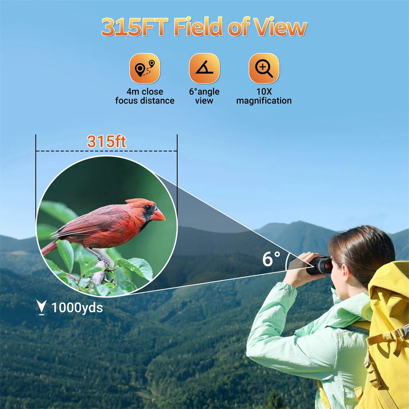 AOMEKIE ED 12X50 Professional Powerful Binoculars Telescope High Reflective Film Waterproof Night Vistion Tourism Hiking Hunting Outdoor