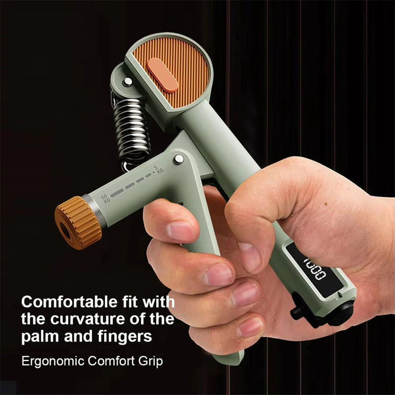 KALOAD 5-60KG Counting Hand Grip Strengthener Adjustable Resistance Finger Strength Trainer Portable Wrist Exercise Equipment