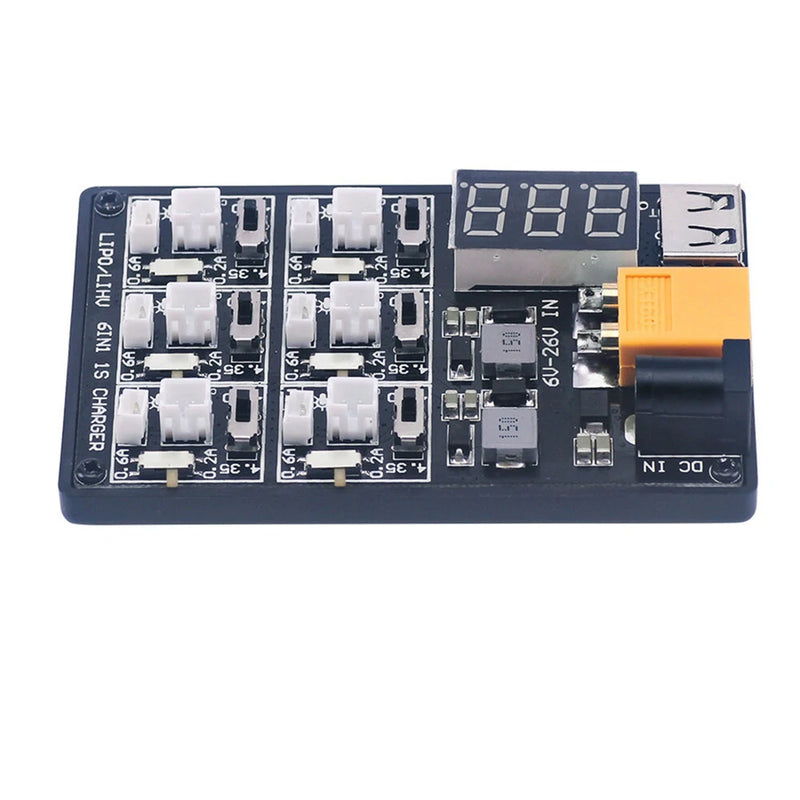 6 IN 1 1S Lipo LiHV XT60 12V 3A Battery Charger Board Ph1.25/2.0/JST for RC Quadcopter FPV Racing Drone