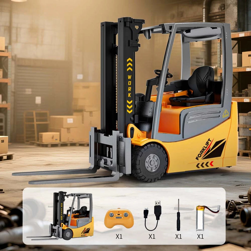 YD001 RTR 1/50 2.4G RC Car Forklift Truck Simulation Crane Loader Remote Controlled Full Direction Engineering Vehicle Desktop Toys Model Collection Gift For Boys