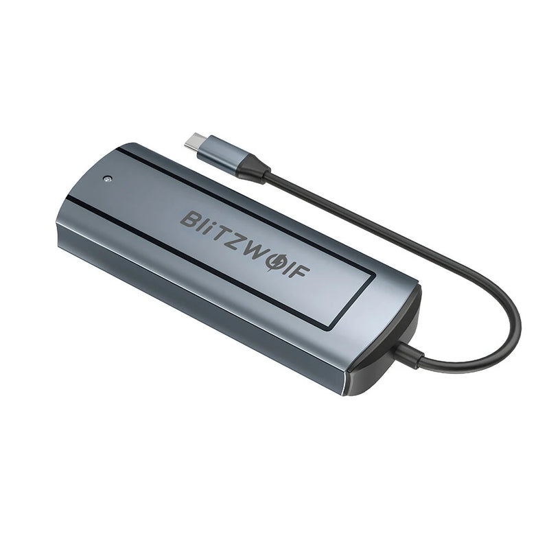 BlitzWolf BW-Neo TH13 6-in-1 Docking Station with M.2 SATA SSD Card Slot 3*USB 3.0 PD100W 4K@30Hz HD M.2 SATA SSD USB Hubs for Phone TV Tablet Laptop